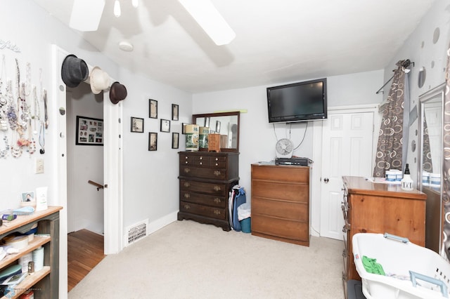 1205 11th St S, Fargo, ND 58103 - bedroom featuring ceiling fan and light carpet
