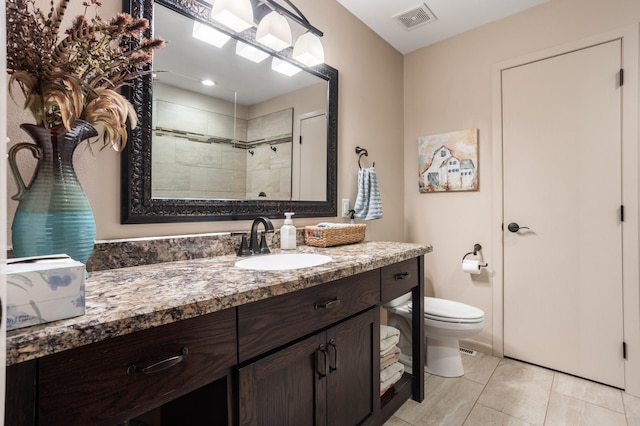 2900 16th Ave S, Moorhead, MN 56560 - full bath with vanity, a tile shower, and tile patterned flooring