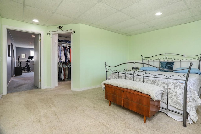 2900 16th Ave S, Moorhead, MN 56560 - carpeted bedroom with a spacious closet, a drop ceiling, recessed lighting, and a closet