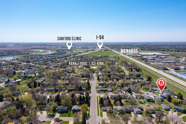 2900 16th Ave S, Moorhead, MN 56560 - aerial view of residential area with a large body of water