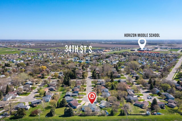 2900 16th Ave S, Moorhead, MN 56560 - aerial overview of property's location with nearby suburban area