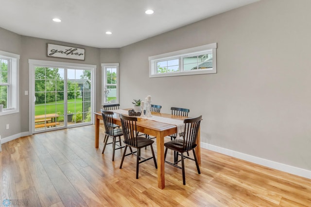 6728 Ashwood Loop, Fargo, ND 58104 - dining area featuring light wood-style flooring and recessed lighting