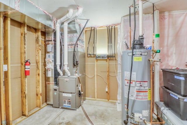 6728 Ashwood Loop, Fargo, ND 58104 - utility room featuring gas water heater and heating unit
