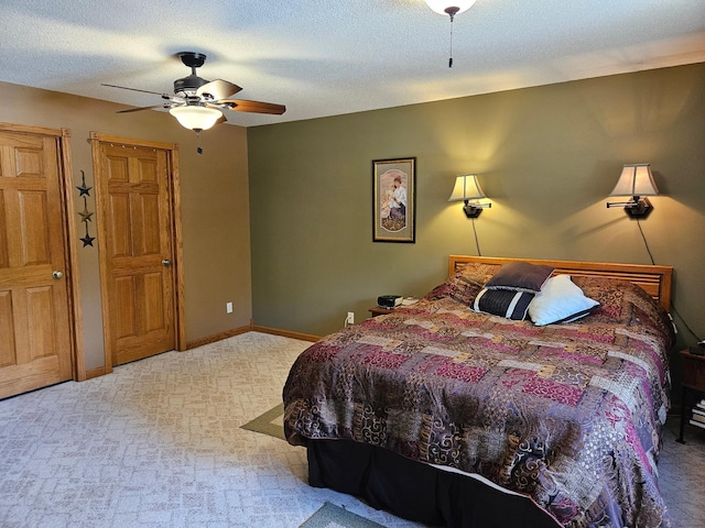 611 3rd St SW, Richville, MN 56576 - bedroom featuring carpet floors and a ceiling fan