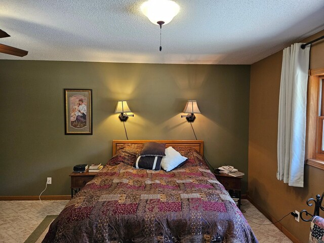 611 3rd St SW, Richville, MN 56576 - carpeted bedroom featuring a textured ceiling and baseboards