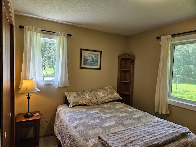 611 3rd St SW, Richville, MN 56576 - bedroom with multiple windows and a textured ceiling