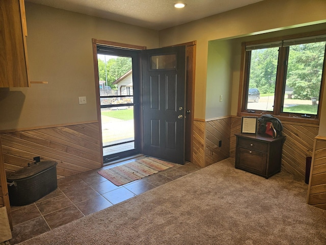 611 3rd St SW, Richville, MN 56576 - tiled entrance foyer with wooden walls and wainscoting