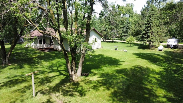 611 3rd St SW, Richville, MN 56576 - view of grassy yard featuring a porch