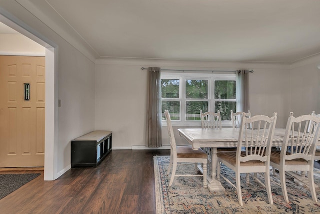 3773 County Road 74, Saint Cloud, MN 56301 - dining area featuring dark wood-type flooring and crown molding
