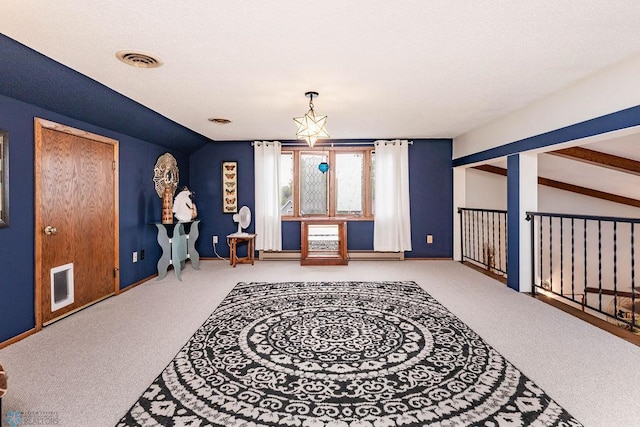 722 Elm St N Unit A8, Fargo, ND 58102 - interior space featuring carpet and vaulted ceiling