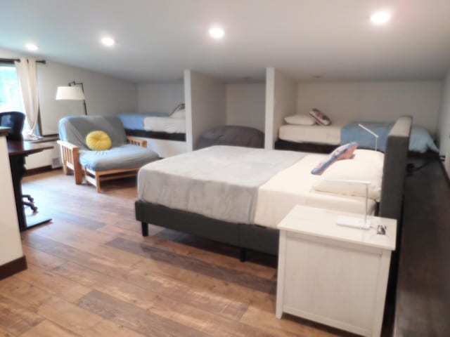 14650 Hilltop Rd, Ashby, MN 56309 - bedroom with wood-type flooring and recessed lighting
