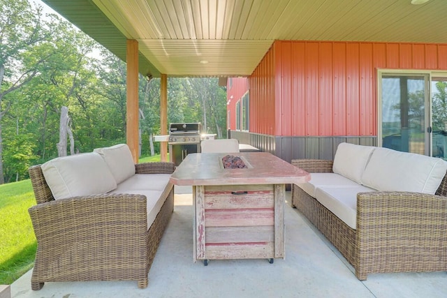 14650 Hilltop Rd, Ashby, MN 56309 - view of patio / terrace with outdoor lounge area and grilling area