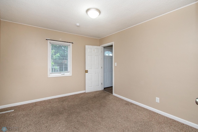 634 11th St N, Moorhead, MN 56560 - spare room with carpet flooring, ornamental molding, and a textured ceiling