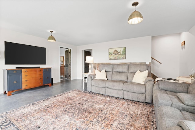26887 709th St, Lake City, MN 55041 - living room with concrete floors and baseboards