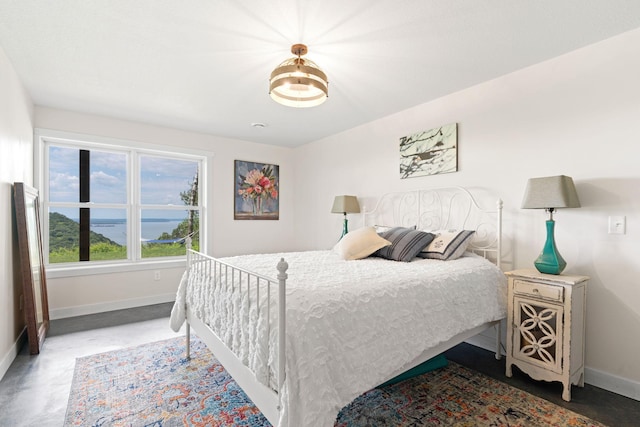 26887 709th St, Lake City, MN 55041 - bedroom with baseboards and a water view