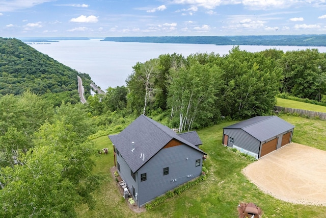 26887 709th St, Lake City, MN 55041 - view from above of property featuring a large body of water and a forest