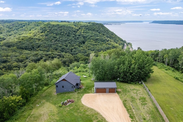 26887 709th St, Lake City, MN 55041 - view from above of property with a nearby body of water and a forest