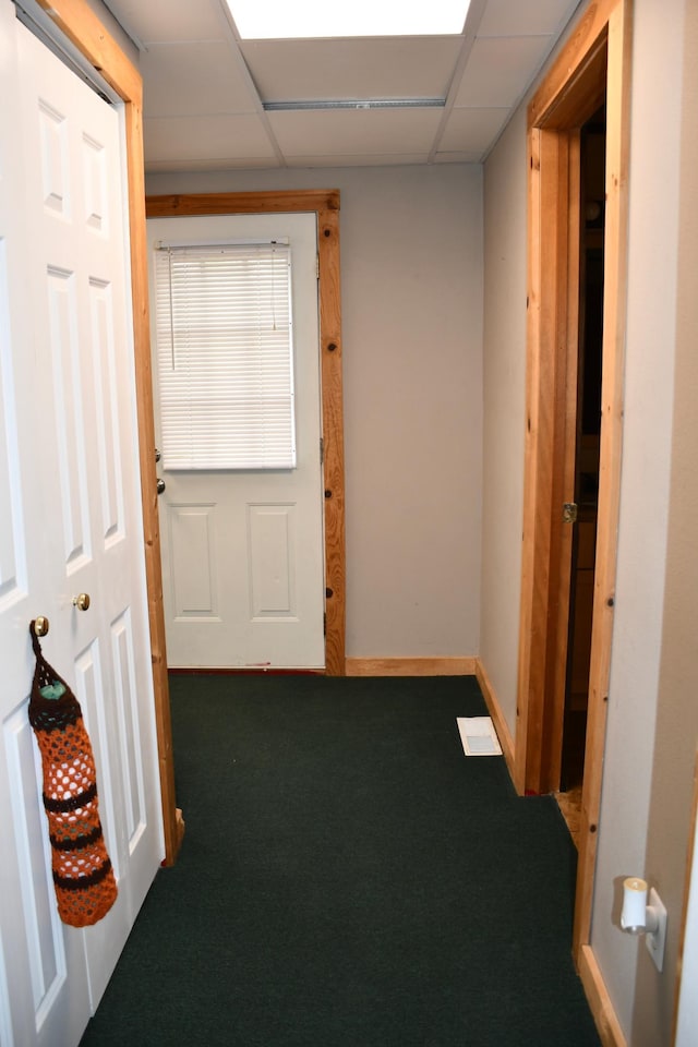524 Horace Ave N, Thief River Falls, MN 56701 - hall with carpet flooring and a drop ceiling