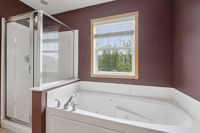 11350 Stratton Ave, Eden Prairie, MN 55344 - full bath with a stall shower and a whirlpool tub
