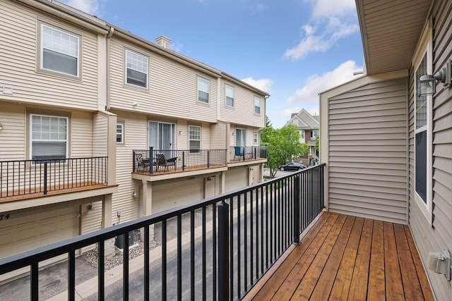 11350 Stratton Ave, Eden Prairie, MN 55344 - deck with a residential view and an attached garage