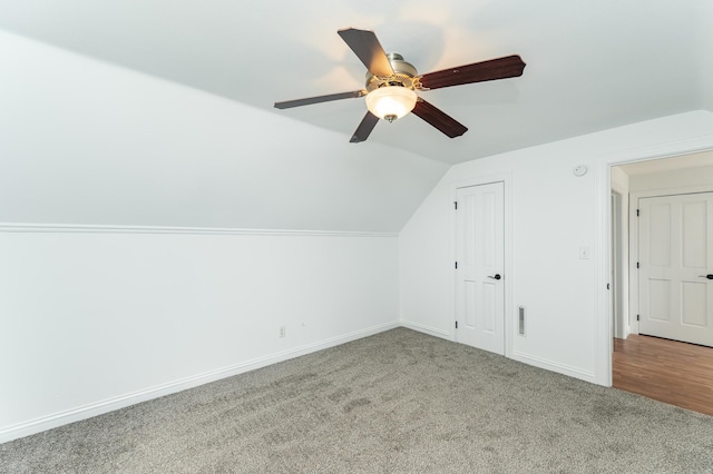 525 Warren Ave, Spring Valley, MN 55975 - bonus room with carpet, vaulted ceiling, and a ceiling fan