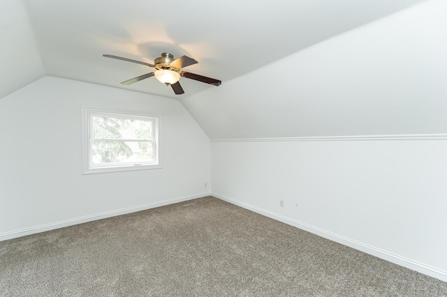 525 Warren Ave, Spring Valley, MN 55975 - bonus room featuring a ceiling fan, vaulted ceiling, and carpet