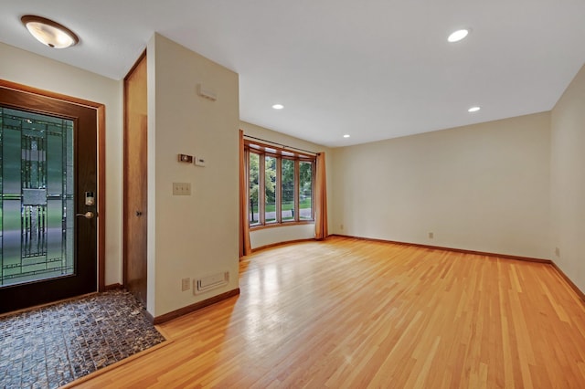 14136 Germane Ave, Apple Valley, MN 55124 - entrance foyer with light wood finished floors and recessed lighting