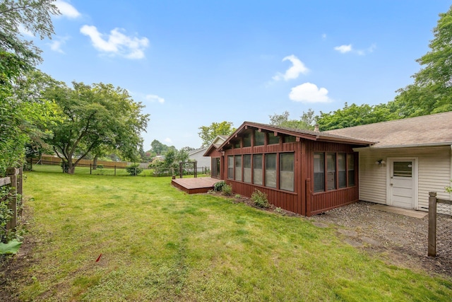 14136 Germane Ave, Apple Valley, MN 55124 - view of yard featuring a deck