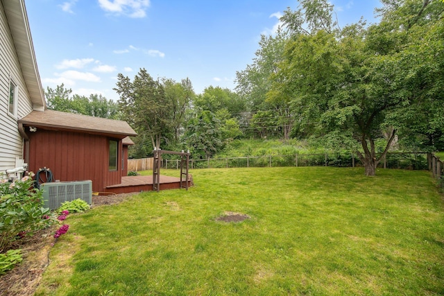 14136 Germane Ave, Apple Valley, MN 55124 - fenced backyard featuring a deck