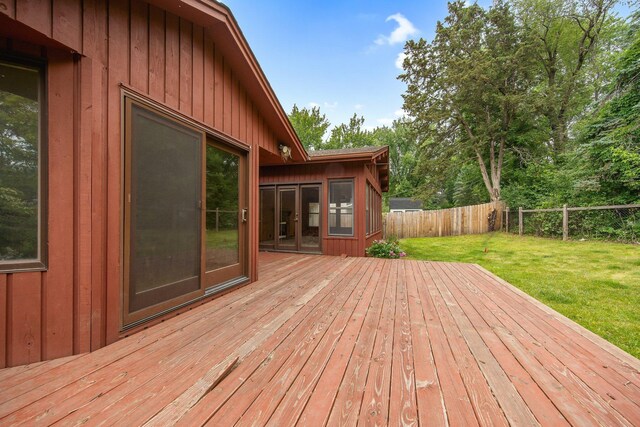 14136 Germane Ave, Apple Valley, MN 55124 - deck with a fenced backyard