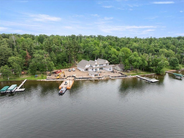 11251 Steamboat Bay Dr, East Gull Lake, MN 56401 - aerial view of property and surrounding area featuring a large body of water and a forest
