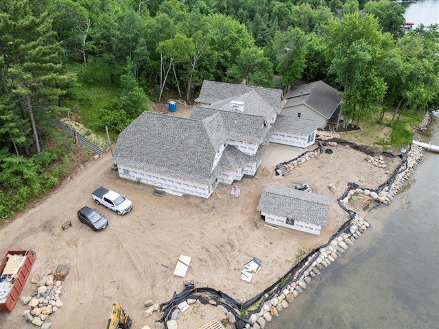 11251 Steamboat Bay Dr, East Gull Lake, MN 56401 - view from above of property with a forest and a large body of water