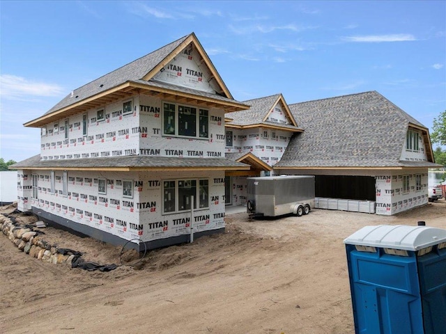 11251 Steamboat Bay Dr, East Gull Lake, MN 56401 - unfinished property with a shingled roof
