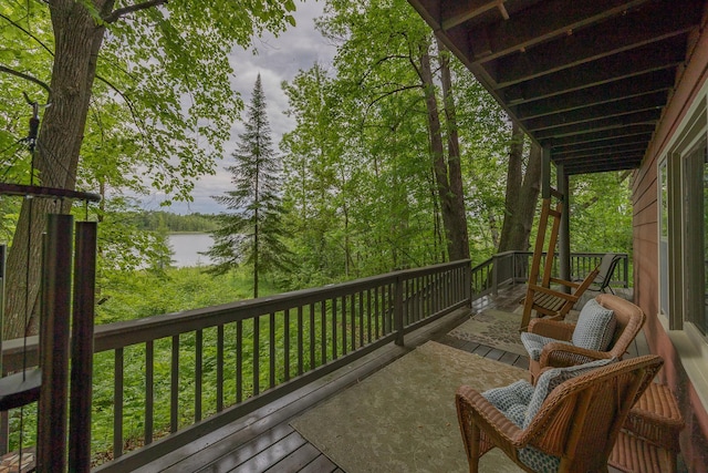 2170 County 5 NW, Hackensack, MN 56452 - wooden terrace featuring a water view