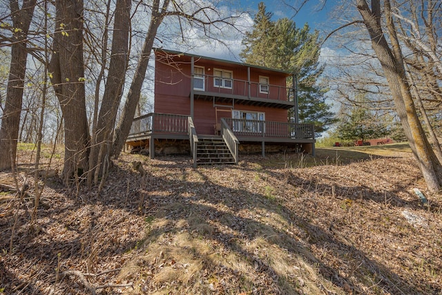 2170 County 5 NW, Hackensack, MN 56452 - back of house with a deck and stairs