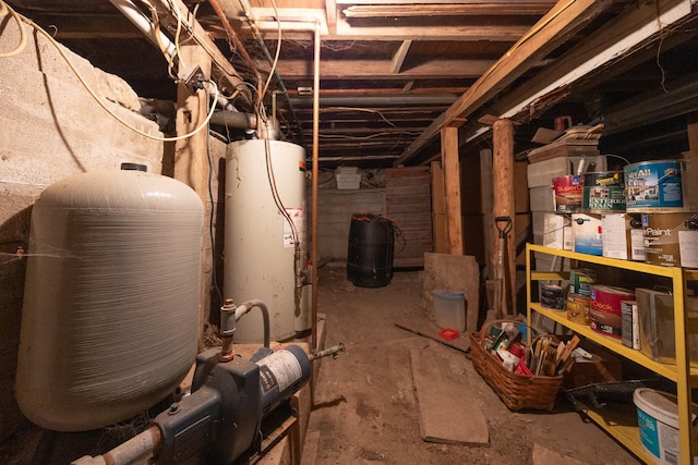 2170 County 5 NW, Hackensack, MN 56452 - unfinished below grade area featuring a water pressure tank and gas water heater