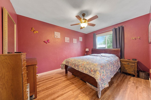 1030 Barron Rd, Faribault, MN 55021 - bedroom with light wood-style floors and a ceiling fan