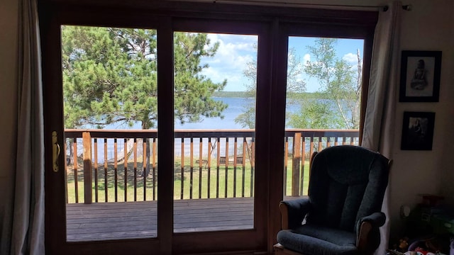 16029 71st Ave NW, Cass Lake, MN 56633 - doorway to outside with a water view