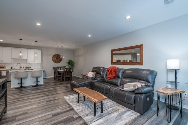 422 Ford St E, Northfield, MN 55057 - living room with recessed lighting and wood finished floors