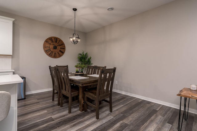 422 Ford St E, Northfield, MN 55057 - dining area featuring dark wood-style flooring and a chandelier