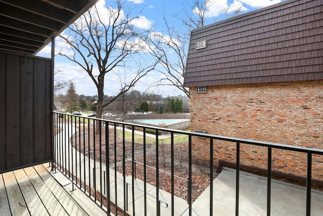 205 Barry Ave S Unit 208, Wayzata, MN 55391 - balcony featuring view of pool area