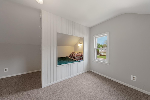 825 5th Ave SW, Faribault, MN 55021 - unfurnished bedroom featuring lofted ceiling and carpet flooring