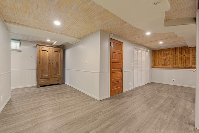 825 5th Ave SW, Faribault, MN 55021 - finished below grade area featuring light wood-type flooring and recessed lighting
