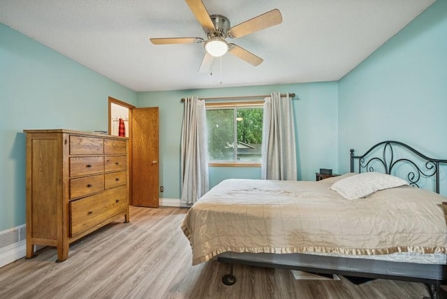 26343 10th St W, Zimmerman, MN 55398 - bedroom with light wood-style flooring and a ceiling fan