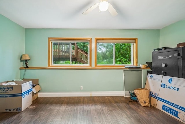 26343 10th St W, Zimmerman, MN 55398 - misc room with wood finished floors, healthy amount of natural light, and ceiling fan