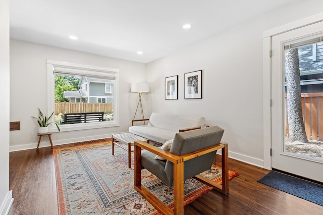 4810 42nd St, Saint Louis Park, MN 55416 - sitting room featuring wood finished floors and recessed lighting