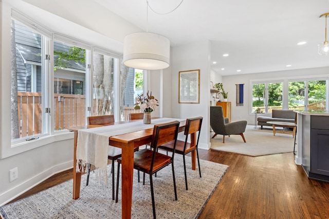4810 42nd St, Saint Louis Park, MN 55416 - dining space featuring wood finished floors and recessed lighting