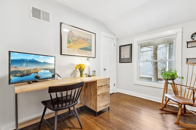 4810 42nd St, Saint Louis Park, MN 55416 - office space featuring dark wood finished floors and lofted ceiling