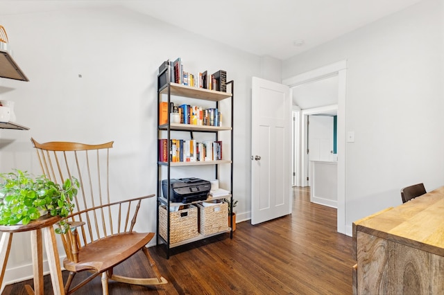 4810 42nd St, Saint Louis Park, MN 55416 - sitting room with dark wood-style floors and vaulted ceiling