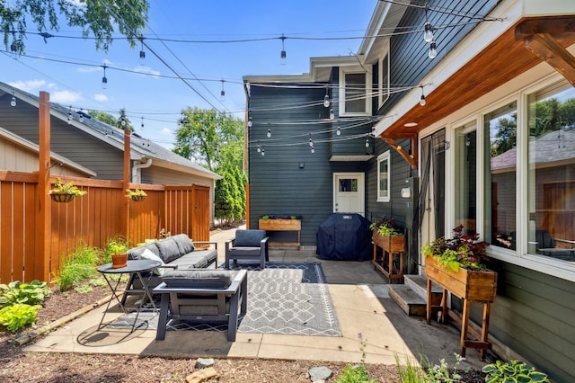 4810 42nd St, Saint Louis Park, MN 55416 - view of patio / terrace featuring outdoor lounge area and a grill